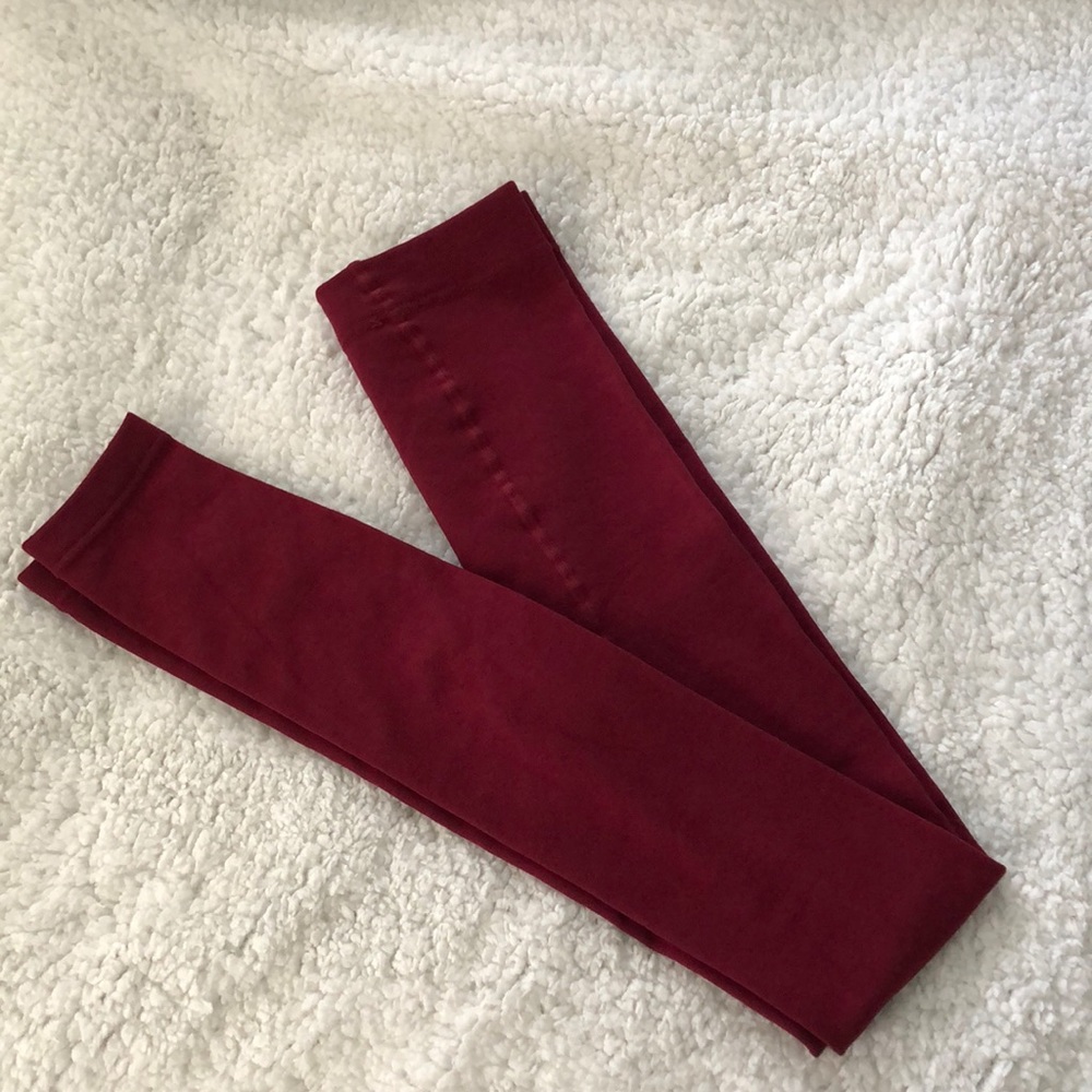 Fleeced lined, footless tights